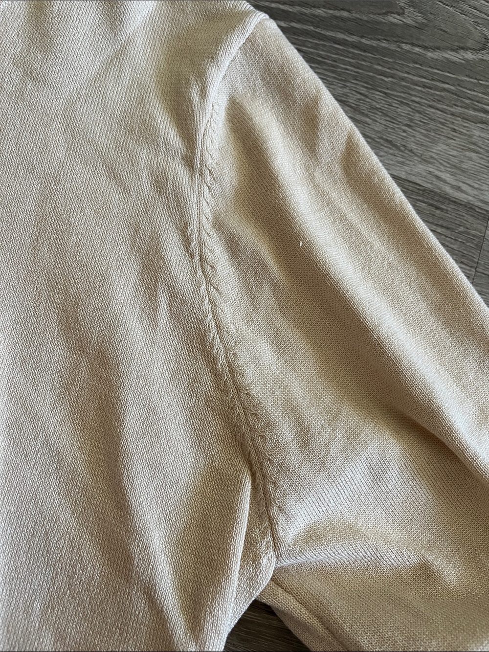 Cream Cropped Button-Front Cardigan - Picture 4 of 4